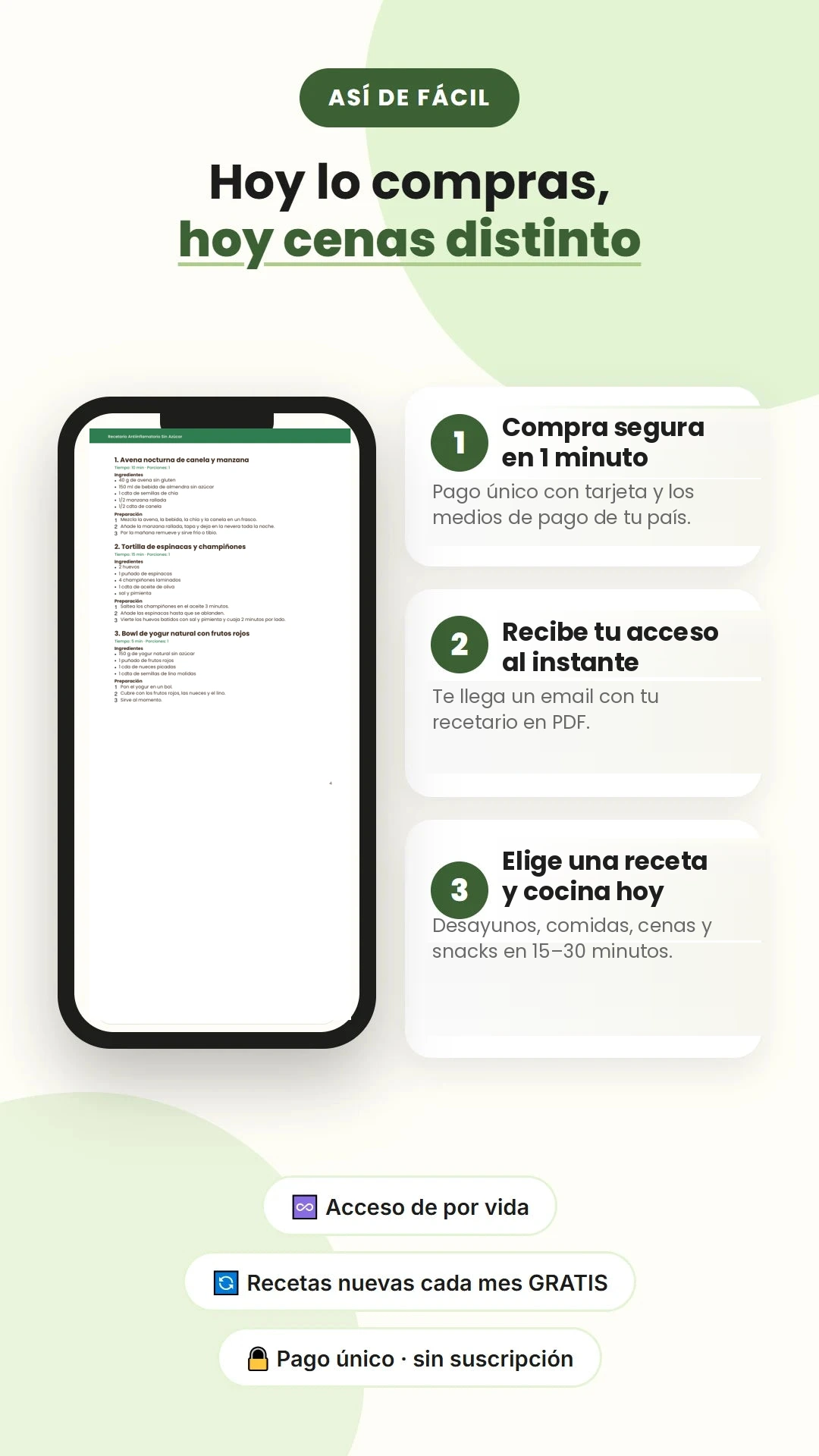 Compra, recibe tu acceso al instante y cocina hoy