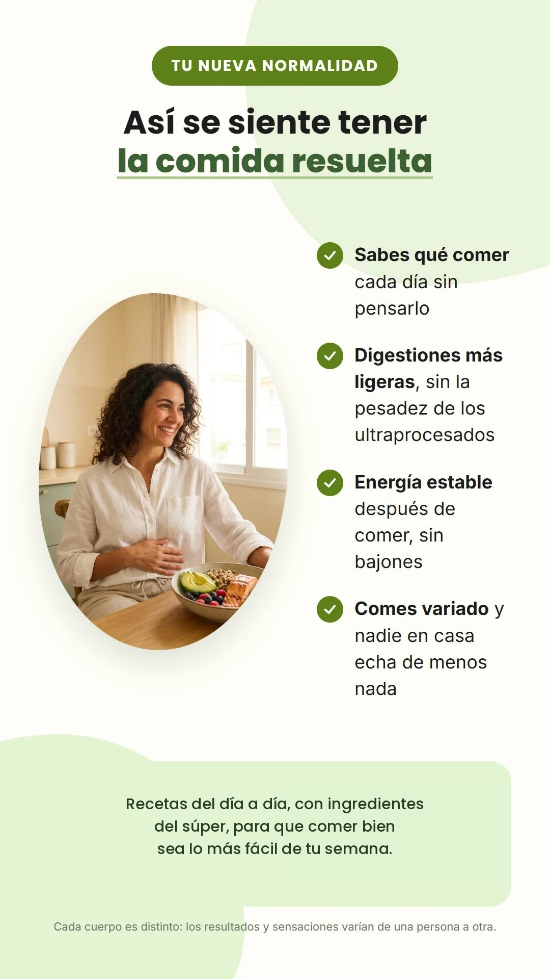 Así se siente tener la comida resuelta